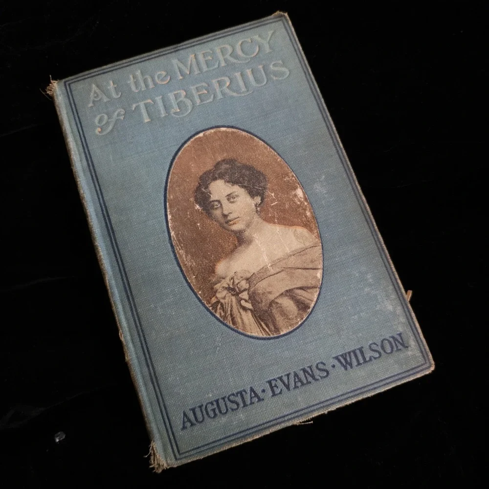 At the Mercy of Tiberius Hard Cover Book 1887 Antiquarian Antique Novel Augusta